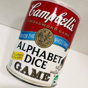 Campbell's Soup Can Crossword‎ Dice Game NEW 8+ 2-6 Players SEALED Game Night